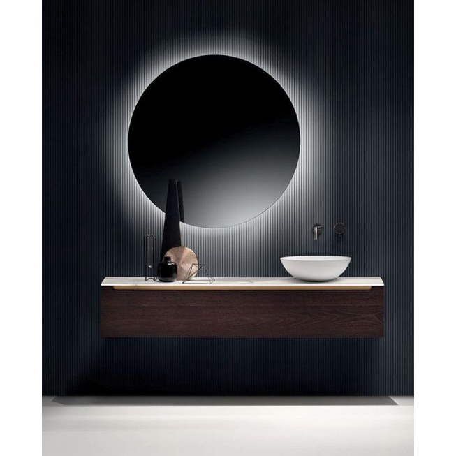 Cermin Led Aesthetic Cermin Bulat Wastafel Gantung Dinding D60