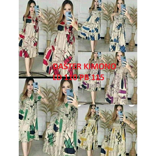 DRESS DASTER KIMONO || DASTER KIMONO || BUSUI FRENDLY || KIMONO MOTIF