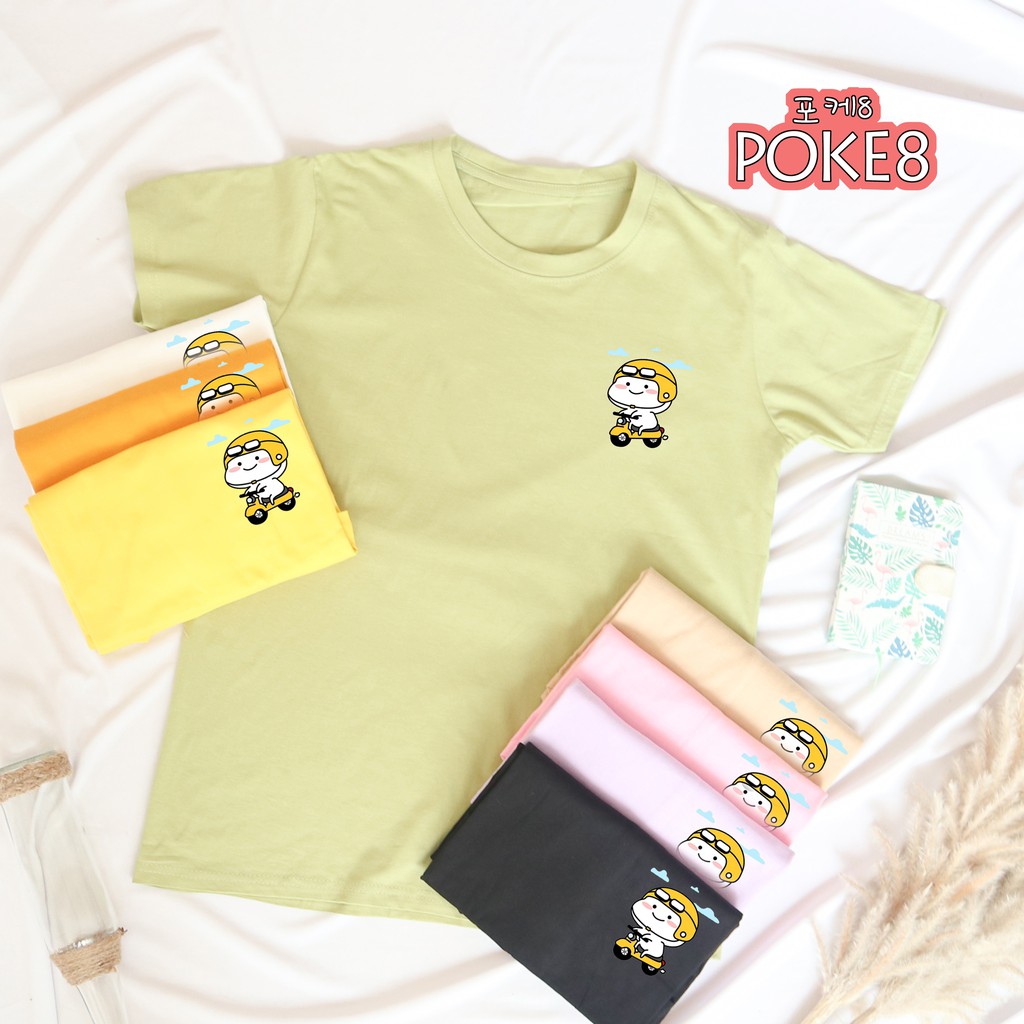 POKE8 - QUBY PENTOL TEE #26 / KAOS KOREA WANITA LUCU / TSHIRT / TUMBLR / ATASAN BAJU FASHION CEWEK