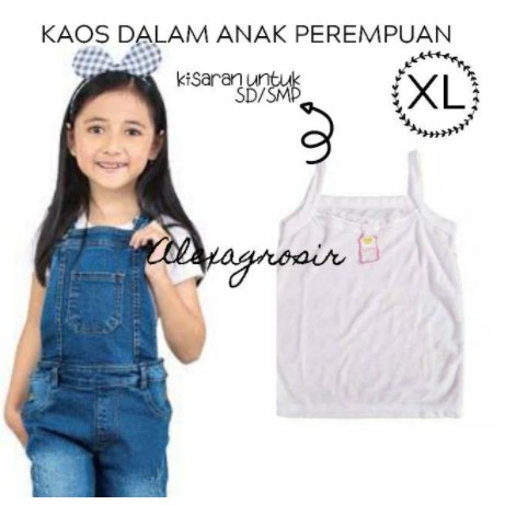 Singlet RENDA PUTIH  M L XL 3L Remaja / Singlet Anak Remaja Murah