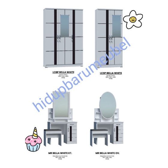 Jual Promo Lemari Pakaian Meja Rias Gstar Kamar Set Toilet Wardrobe