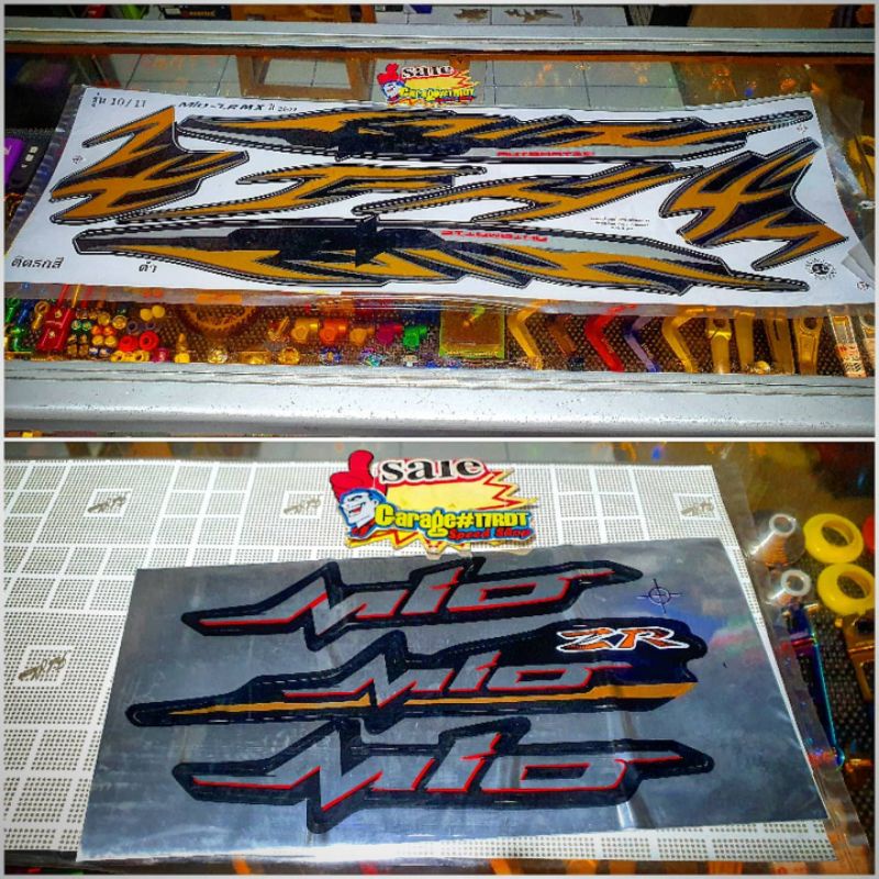 Striping Yamaha Mio Soul ZR MX 2007 Limited Gold Crome Edition Bahan Kodak Thailand Universal.