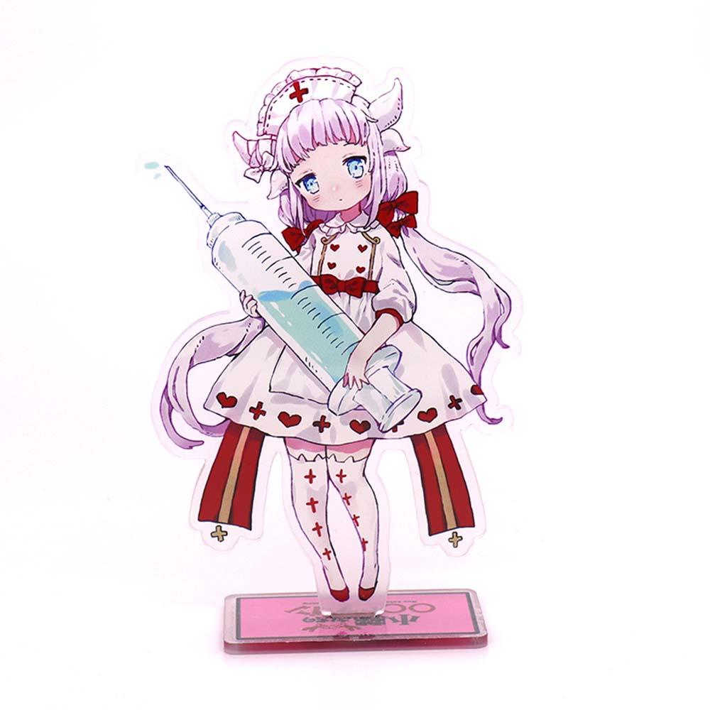 Hadiah Penggemar Pembantu Naga AUGUSTINA Miss Kobayashi Fashion Dekorasi Mainan Koleksi Model KannaKamui Kanna Desktop Standing Card Figure Model Plat