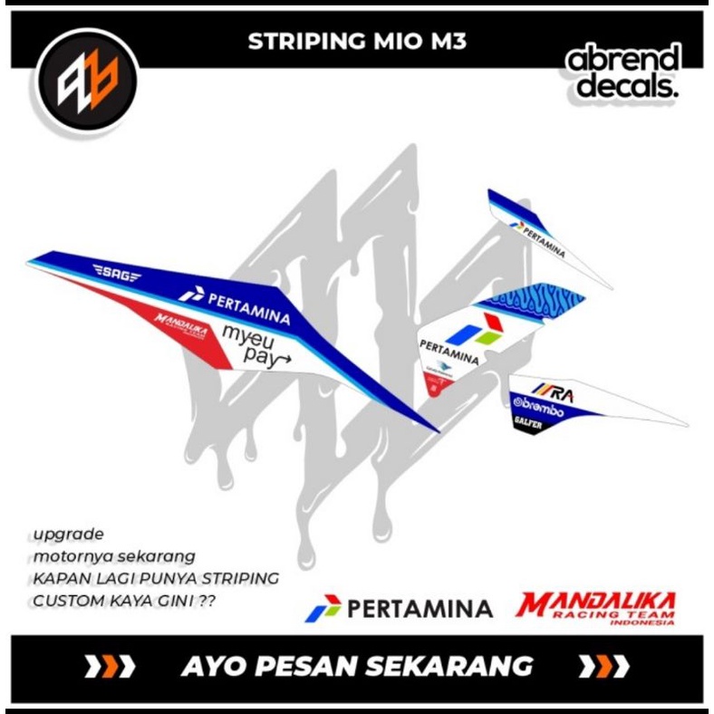 STRIPING MIO M3 MANDALIKA / STIKER MOTOR YAMAHA MIO M3