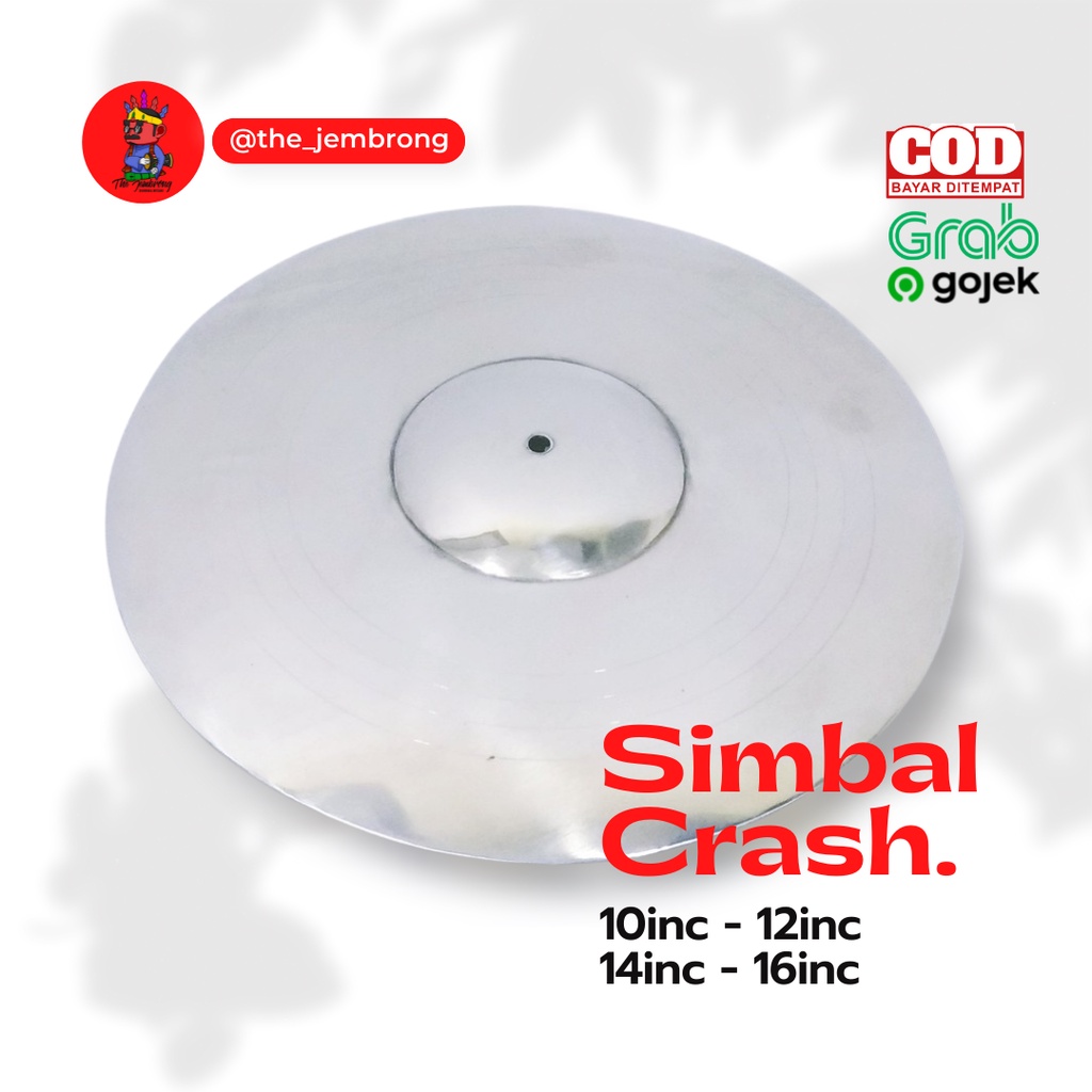 SIMBAL CYMBAL CRASH MONEL STAINLESS BERFARIAN SIMBAL MARKIS MURAH SIMBAL MARAWIS BERKUALITAS SIMBAL 