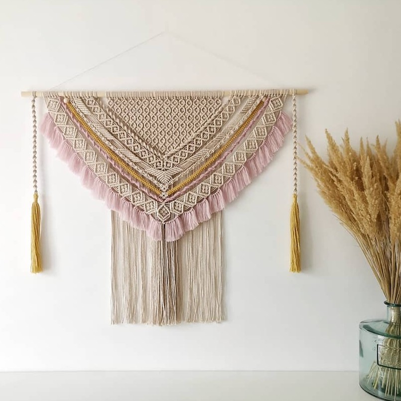 Macrame wall hanging / makrame hiasan dinding 90x80cm