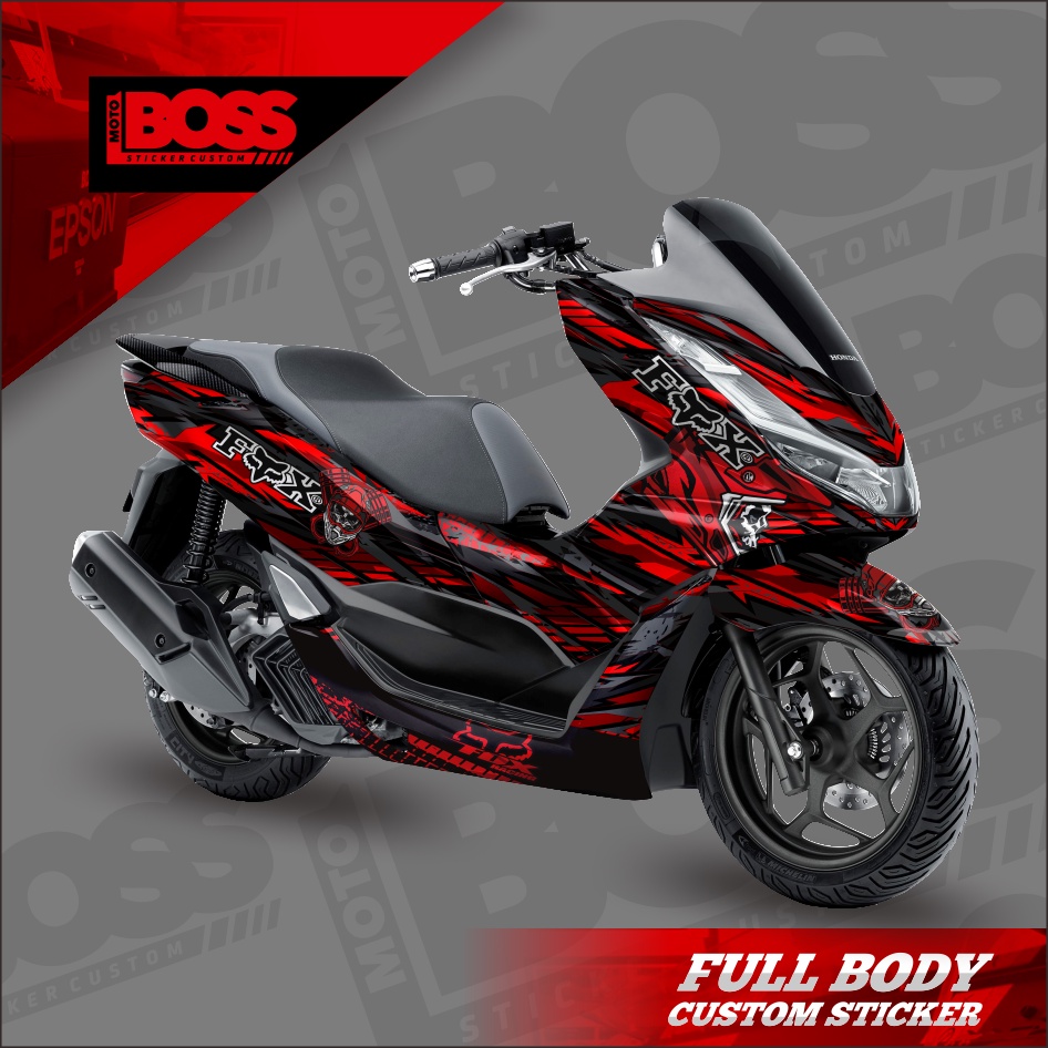 Decal Sticker Stiker Honda PCX 160 Full Body Striping dekal stiker Full Body PCX 160 Motif Fox