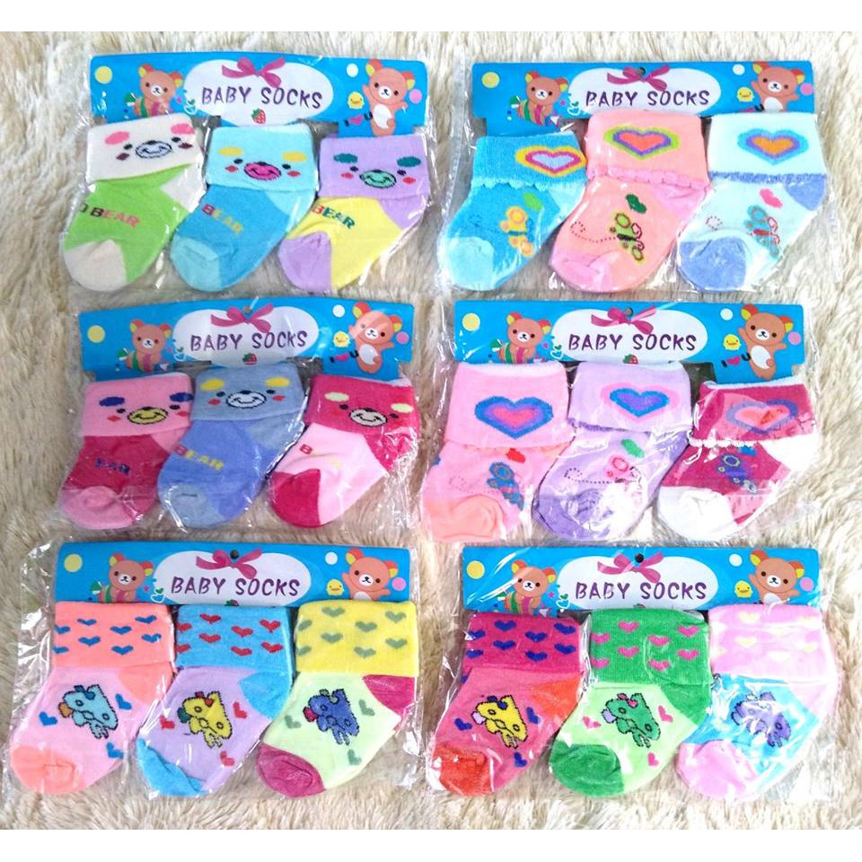 Kaos Kaki Bayi Isi 3 Bahan Spandex dan Bermotif Baby Kingdom/Winteku