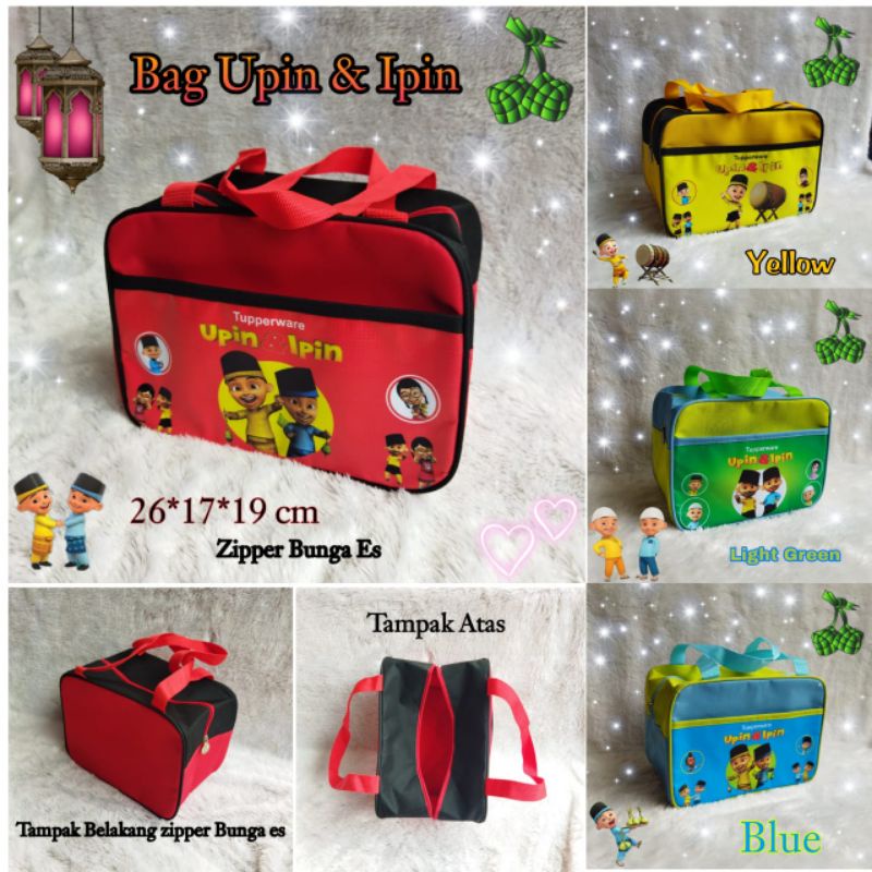 bag Upin dan Ipin ( Zipper bunga es )