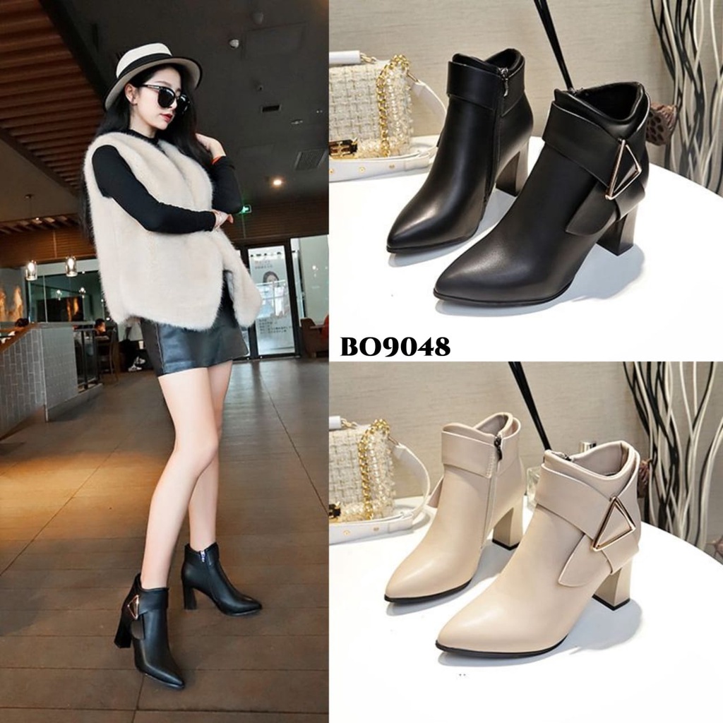 PRF Sepatu Boots Flat Fashion Korean BO9048