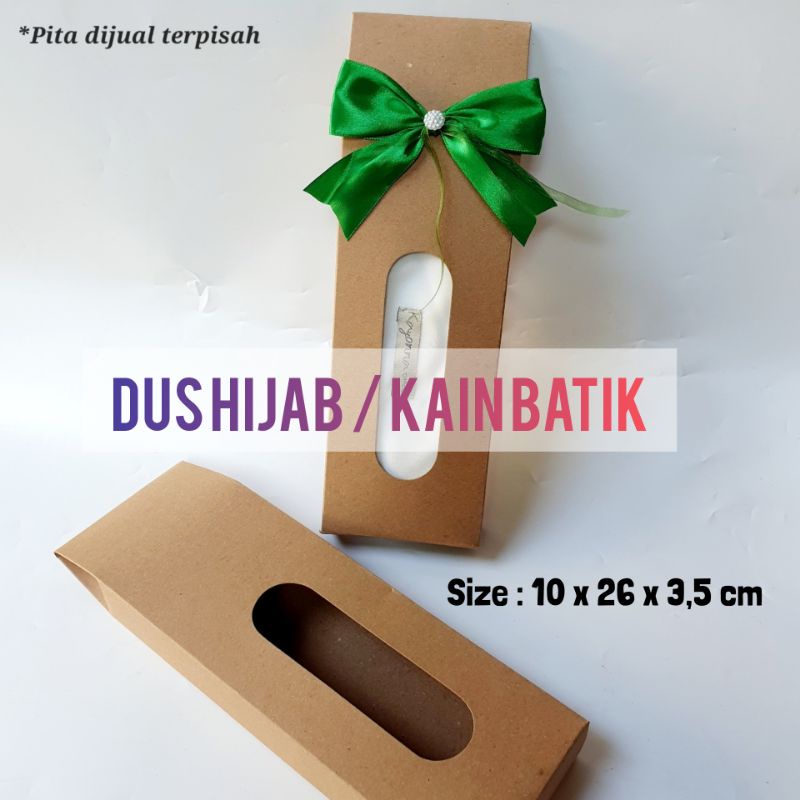 Dus Box Hijab / Kain Batik 26x10x3,5 cm Kotak Pashmina Sajadah Oleh-oleh Haji Umroh Murah