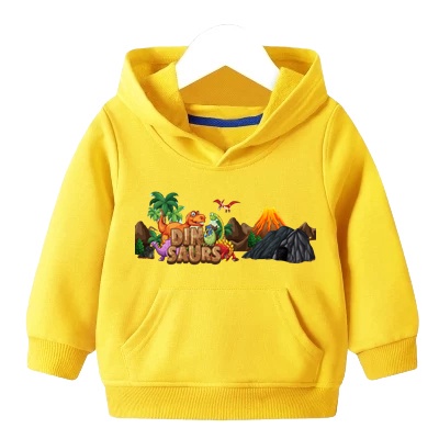 Sweater Anak Dino Land Hoodie Anak Fleece Usia 2 - 6 tahun