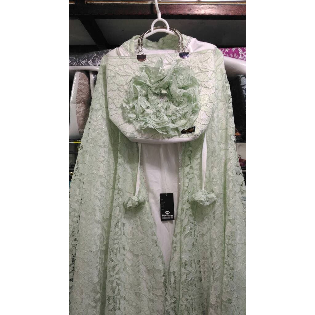 Terbaru !!! Azurra Shop Mukenah Full Brokat Swarovski Mekenah Dewasa Fashion Muslim Murah
