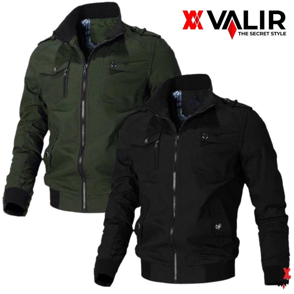 ✉✓▨Jaket Pria Valir Ruster Original Terbaru 2021 Keren Gaya Jaket Taslan Pria Waterproof Turing Bike