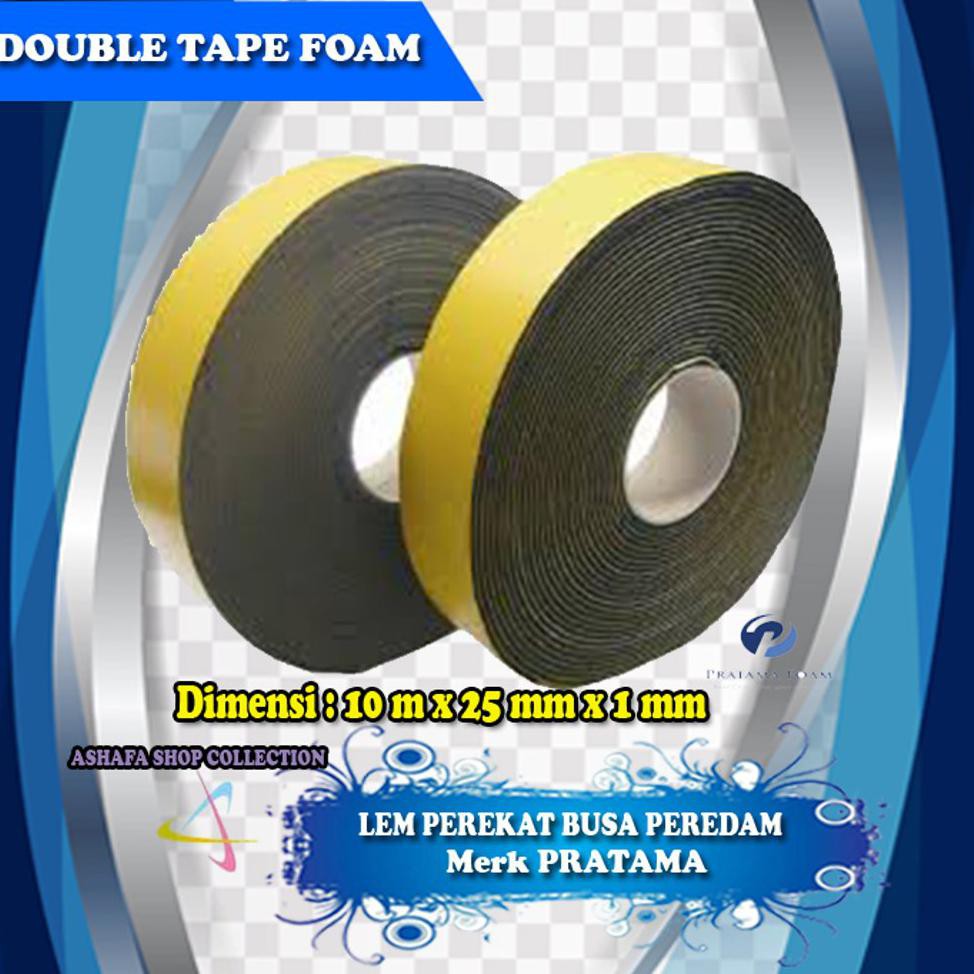 

LEM PEREKAT BUSA PEREDAM SERBAGUNA MERK PRATAMA 10 meter x 25 mm x 1 mm