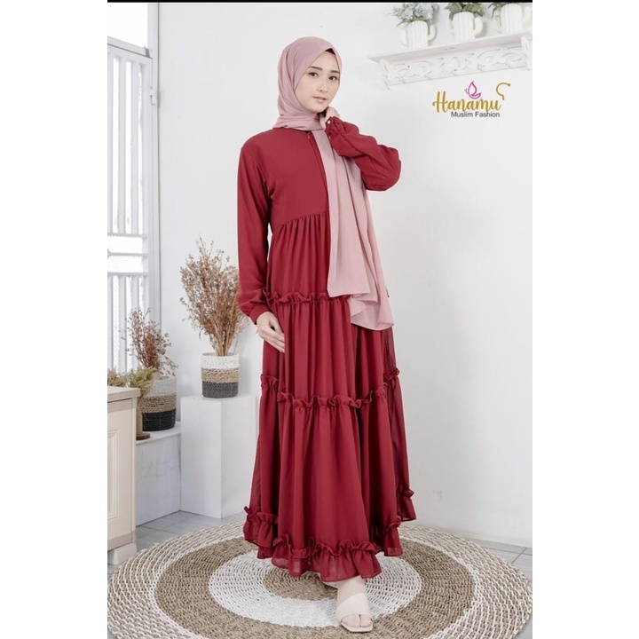 KAIRA DRESS GAMIS MAROON
