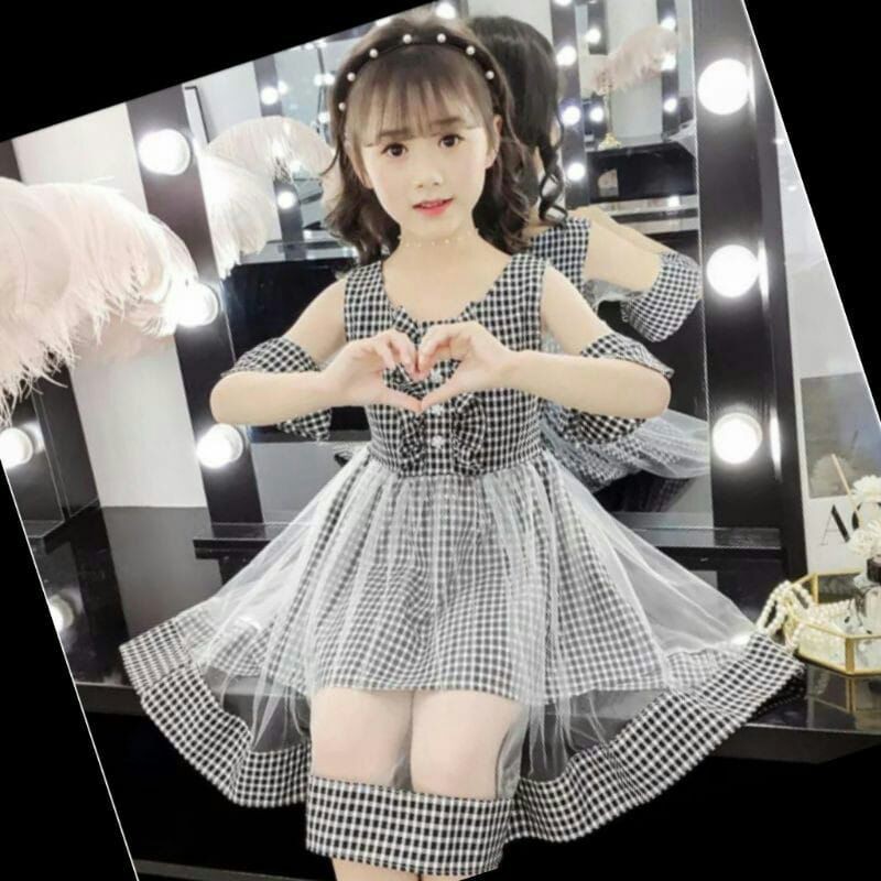 Denica Dress Kids Baju Anak Perempuan Umur 6th-10th Dress Anak Gaun Pesta Anak Fashion Anak Korea