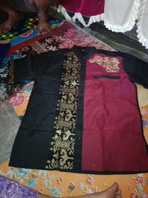 Nailo Batik Hrb026 Kenongo Kemeja Tosca Pendek Pekalongan Padi M L Xl Sogan Tulis Halus Kemeja Batik