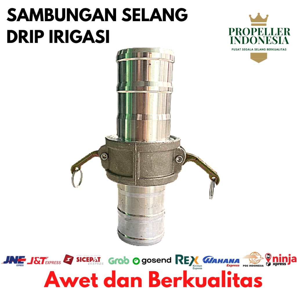 Sambungan Selang Drip Selang Irigasi Stainless 2 - 4 Inch