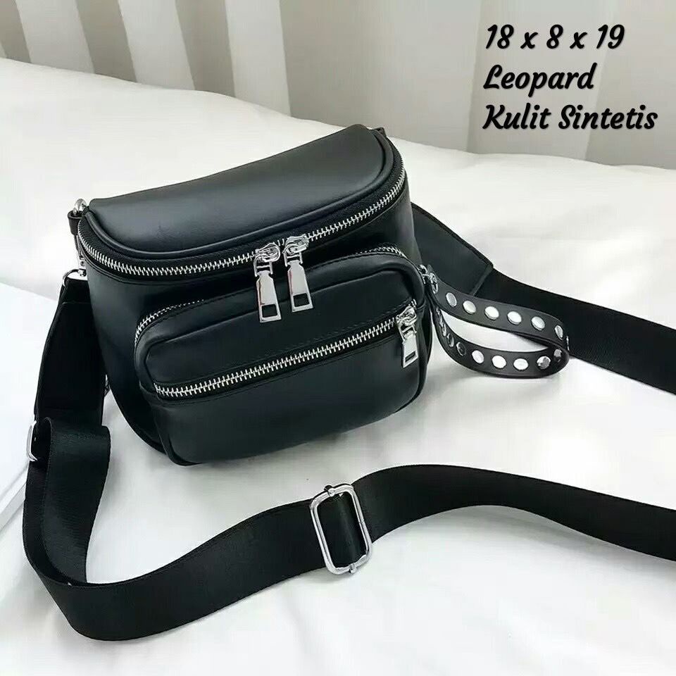 Waistbag gepeng / tas selempang wanita / tas rante ring korean style