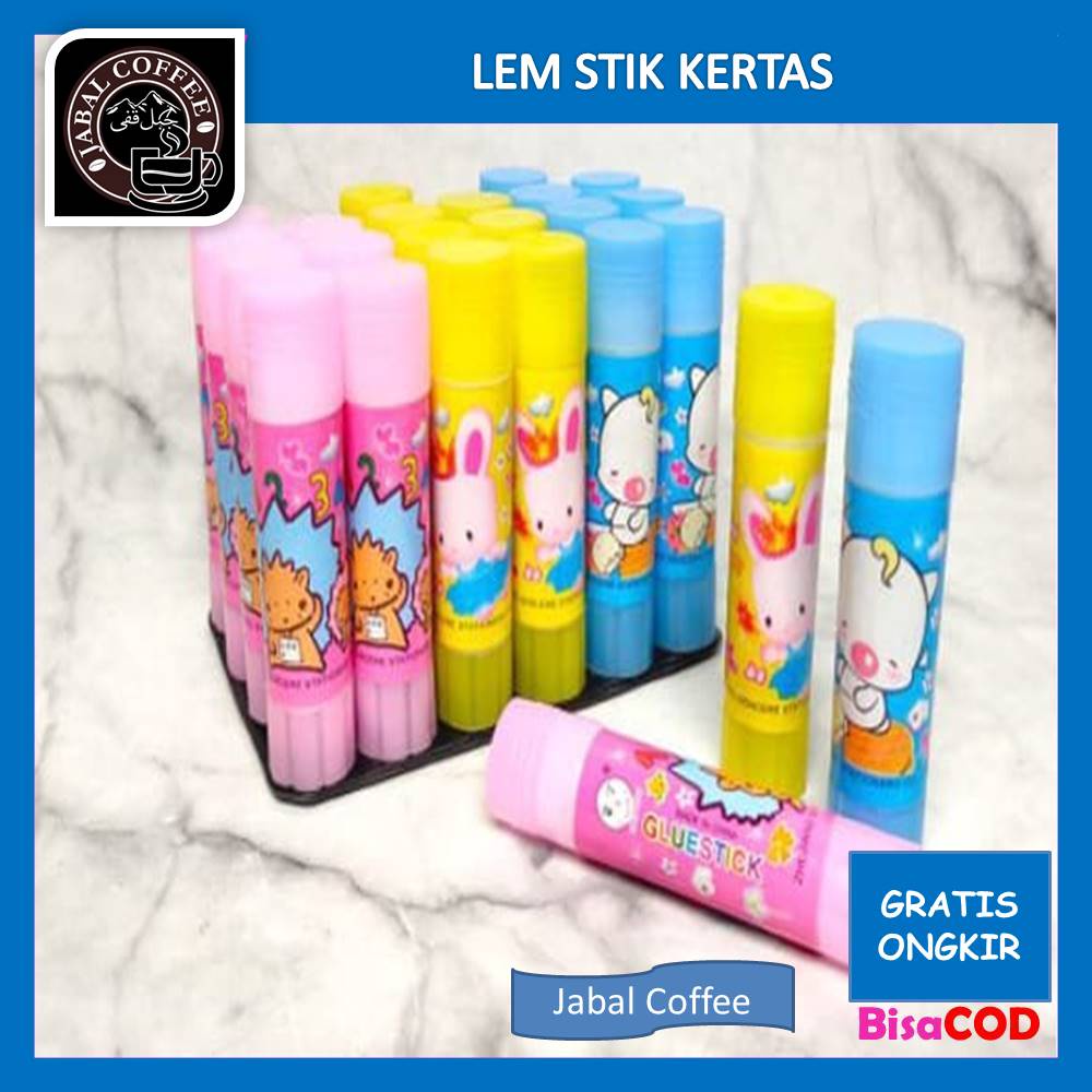 Lem Serbaguna Motif Karakter / Lem Stik Putar Anak / Glue Stik Karakter / Lem Stick / Lem Kertas