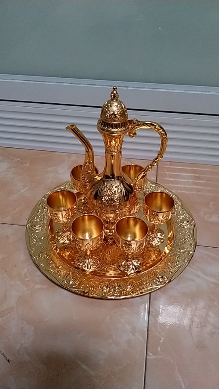 Teko Arab Aladin Set 7 Tk005a/teko Warna Emas Ornament Random