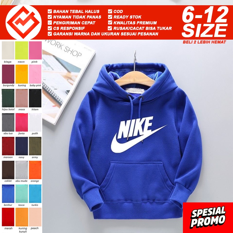 Jaket Jeket Hoodie Hudie Anak Kecil Laki Perempuan Cewek Cowok Bahan Fleece Premium Import Usia 1 2 