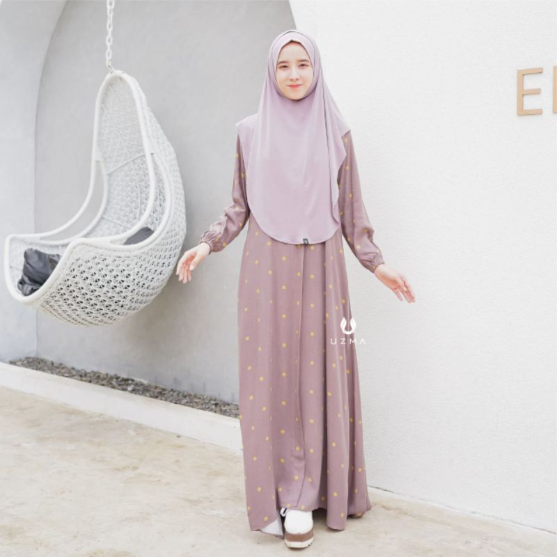 POLKA DRESS BY UZMA + GAMIS RAYON + GAMIS RUMAHAN + GAMIS ADEM