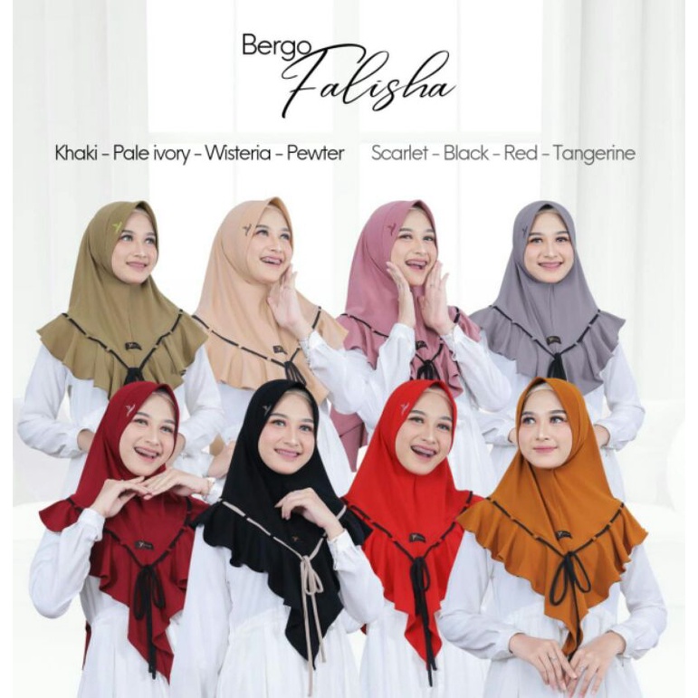 HIJAB BERGO/BERGO FALISHA/YESSANA/HIJAB BUSUKAN SIMPLE