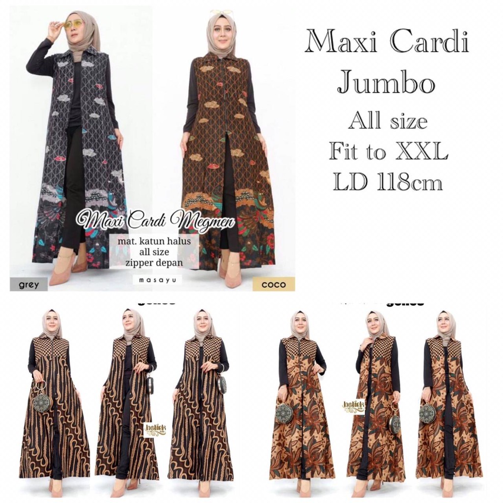  ADA KEMEJANYA Maxi Cardi Jumbo  Outer  Batik  Modern Long 