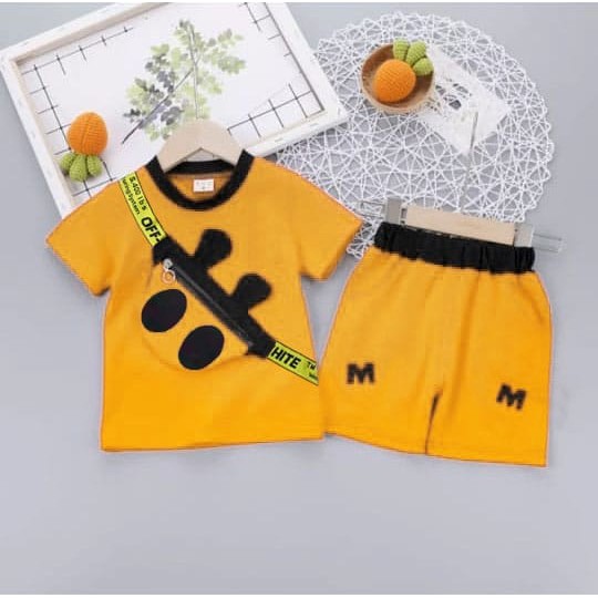 ST KID M  BAG BM FT setelan M kid Setelan baju anak murah set anak cowok kekinian