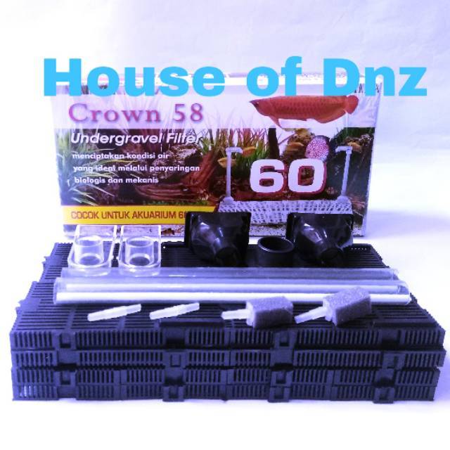 Houseofdnz Paket Filter Aquarium Ugf 60 Media Undergravel 58