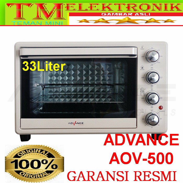 OVEN LISTRIK ADVANCE AOV-500 [ 33 LITER ] 400 WATT + 400 WATT