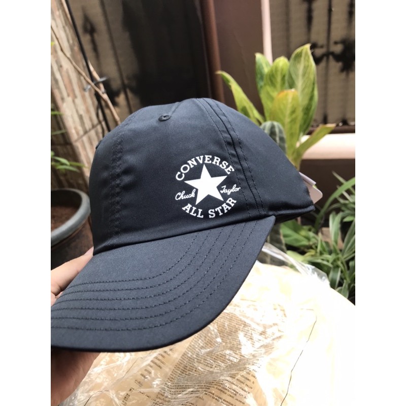 Topi Converse Cap Logo Samping Original 100% Full Black (Limited)