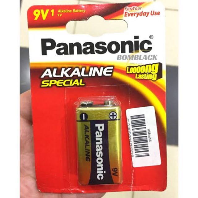 Baterai panasonic alkaline 9v 9volt baterai kotak panasonic alkalin special