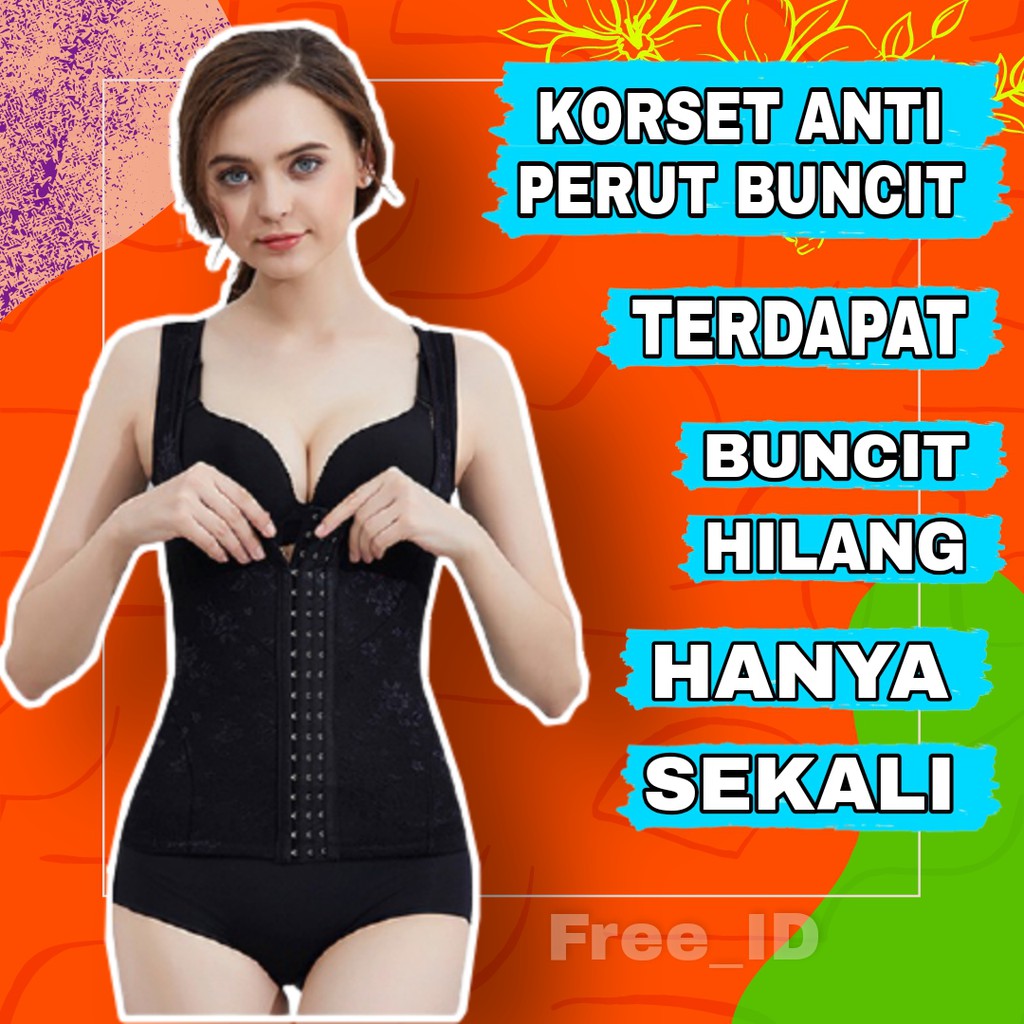 Korset Pelangsing Pembakar Lemak Perut Buncit Pakaian Peramping Perut Buncit Body Slimming Shape Up