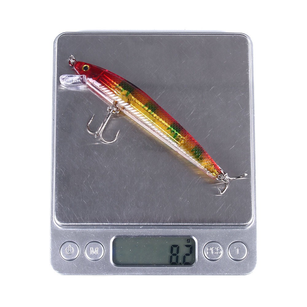 Hengjia 1pc Umpan Pancing Minnow Fishing Lures Tiruan Bentuk Ikan Bermata 3D 9.5cm / 8.2g Floating Bait Bahan Plastik Keras Fishing Tackle