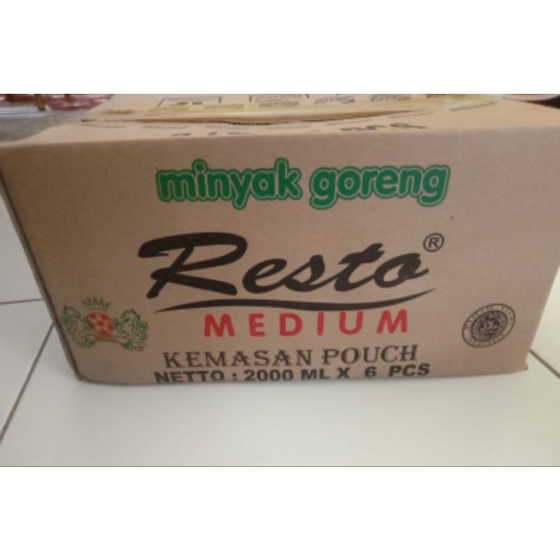 minyak goreng resto 2L 1 dus