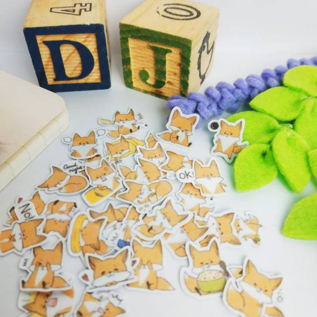 

Stiker Tumblr |Aesthetic Sticker 35PCS Fox Cute Stickers Set Rubah Sticker Deco Album Scrapbook
