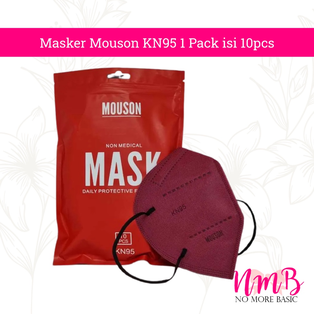 Masker KN95 5ply MOUSON KN 95 5 ply Mask ORIGINAL 1 Pack Isi 10pcs