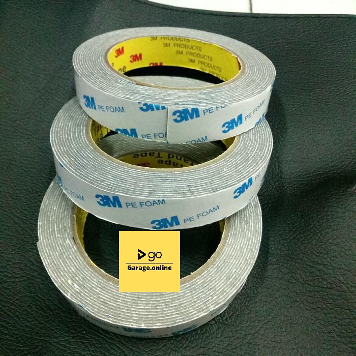 ISOLASI DOUBLE TAPE FOAM Doubletape 3M Putih Taiwan termurah