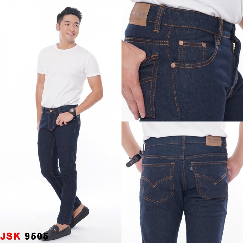 [SIZE 28-38] KENNETH Slim Fit Jeans - 5 WARNA / Celana Panjang Bigsize Jeans Pria JSK 9500 9502