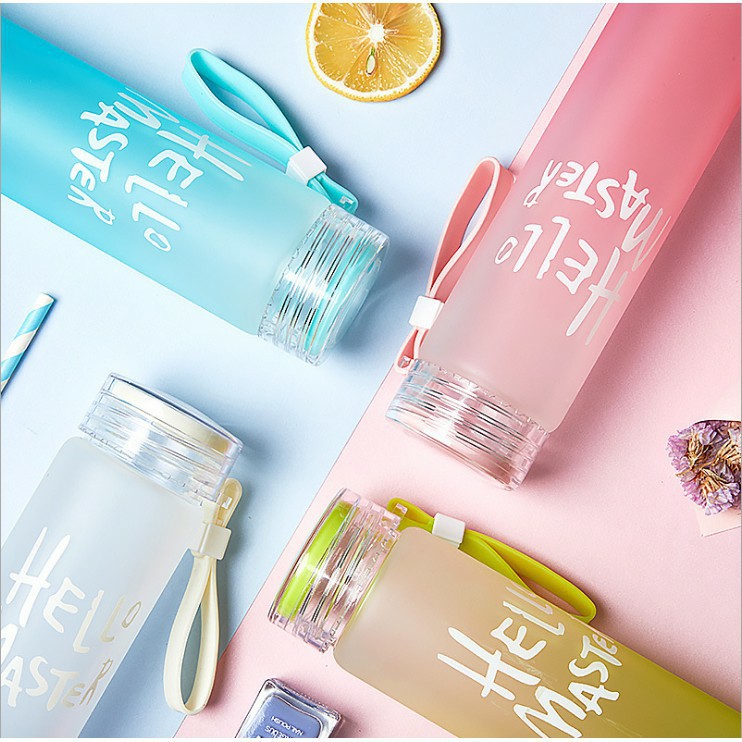 BOTOL MINUM KACA HELLO MASTER GRADIENT GLASS BOTTLE