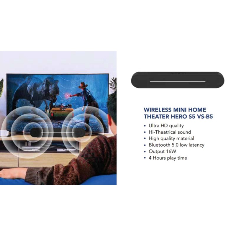 WIRELESS MINI HOME THEATER HERO OASE S5 VS-B5