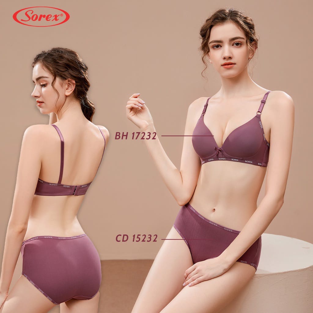 BH Sorex Busa Tanpa Kawat | Sorex Bra 17232 Kait 2 Setara Cup B Wanita Dewasa | Open | Pakaian Dalam Harian Casual Style Bra Kancing Dua Perempuan