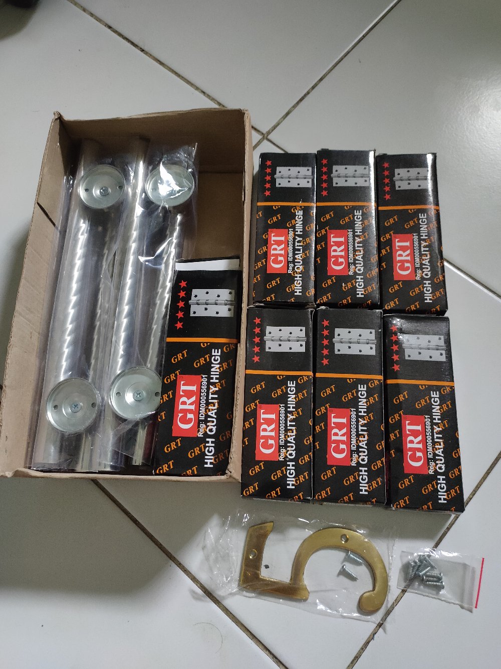 Handle Pintu Kupu Tarung Minimalis Door Pull Stainless 25 Cm Bulat Ulir Gagang Pintu Tarikan Pintu