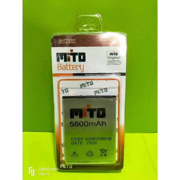 Baterai Battery Batrai Mito 105 ( mito A33 M12 000105 )