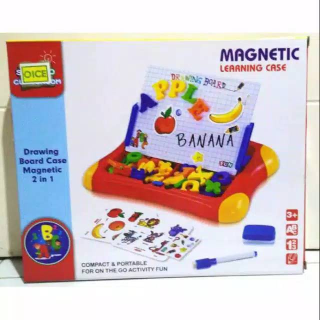 

2 in 1 magnetic learning case papan magnet alfabet