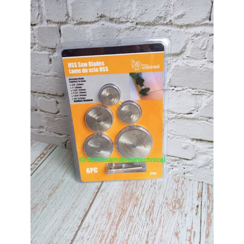 6 PCS HSS Mata Gergaji Mini Gerinda Grinder Tuner Potong Circular Saw Set