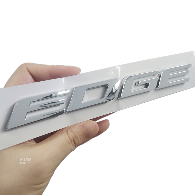 1 Pc Sticker Emblem Dekorasi Bagasi Belakang Mobil FORD EDGE Bahan ABS Warna Chrome